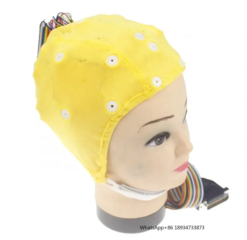 China Integrated Neuro-feedback EEG  brain Cap/Hat For EEG Device, Tin EEG Electrode Cap