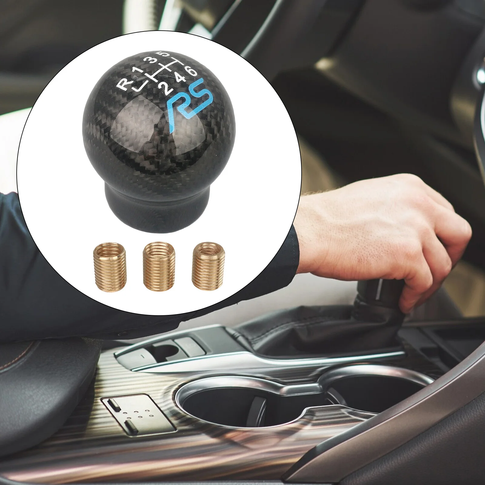 

Ручка переключения передач из настоящего карбона, 6 скоростей, для Focus RS ST, прямая замена, аксессуар для интерьера автомобиля