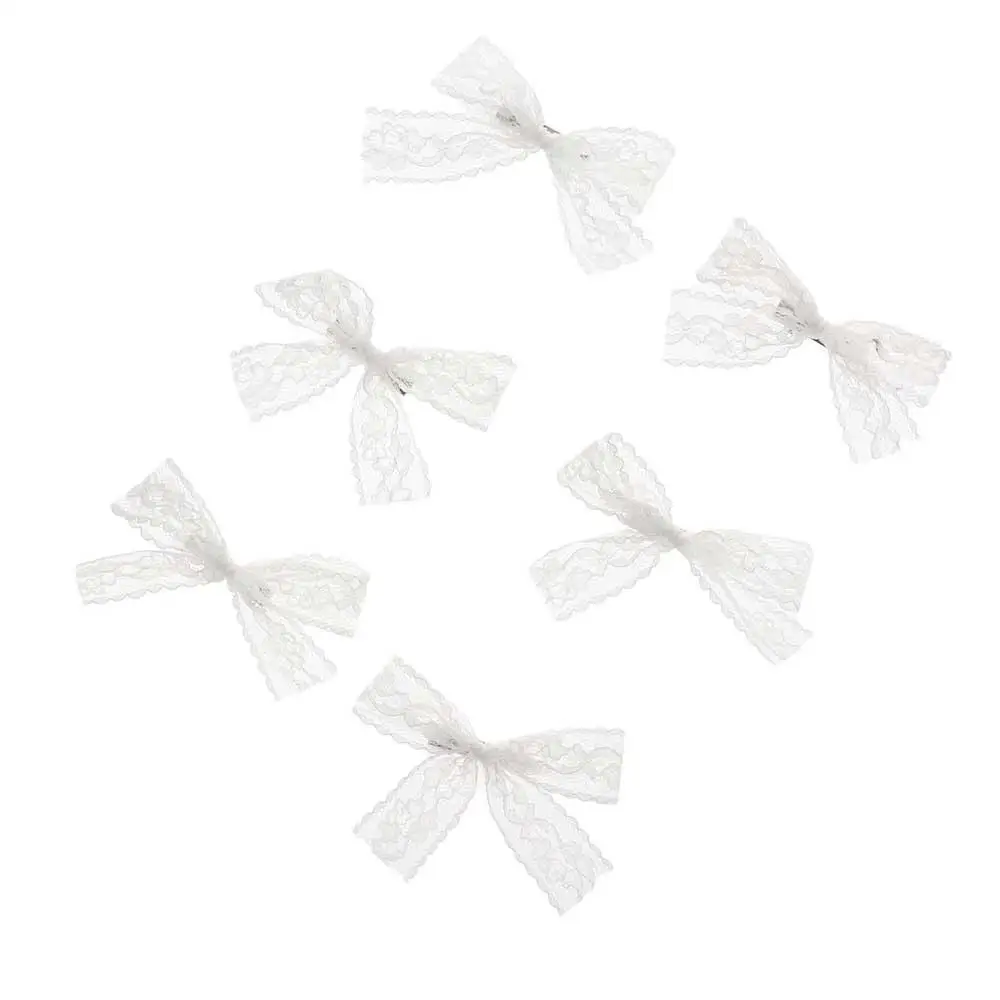 

Girls Cute Lolita Cloth Lace Korean Hair Accessories Female Hair Clips Balletcore Barrettes Bow Hairpin