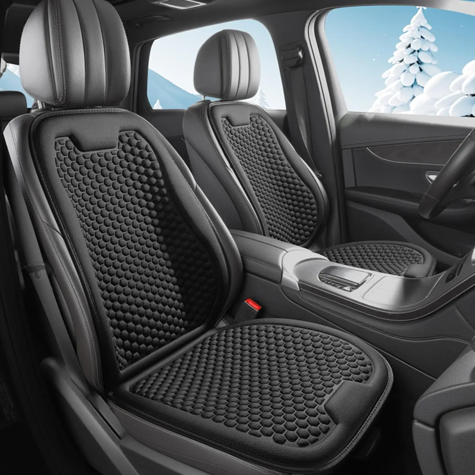 Non-Slip Car Seat Cushion All-Season Comfortable & Breathable Office Chair Cushion MinimalistVentilated Single Seat Cooling Pad