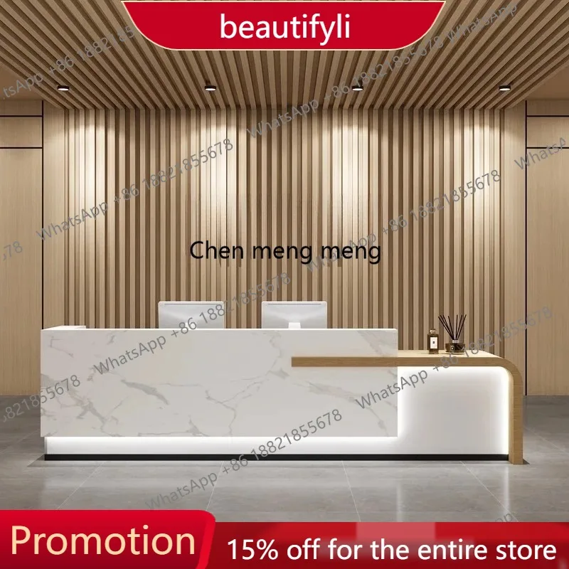 

01A Vevor Pulpit Reception Desks Store Counters Storage Checkstand Reception Desks Podium Artificial Board Furniture