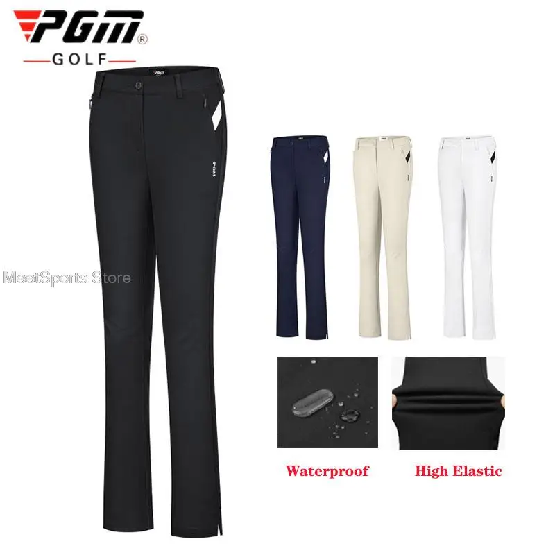 Women Clothing Golf Trousers Flared Golf Pants Ladies Summer Waterproof Sports Pants High Elastic Slim Sweatpants Split Design