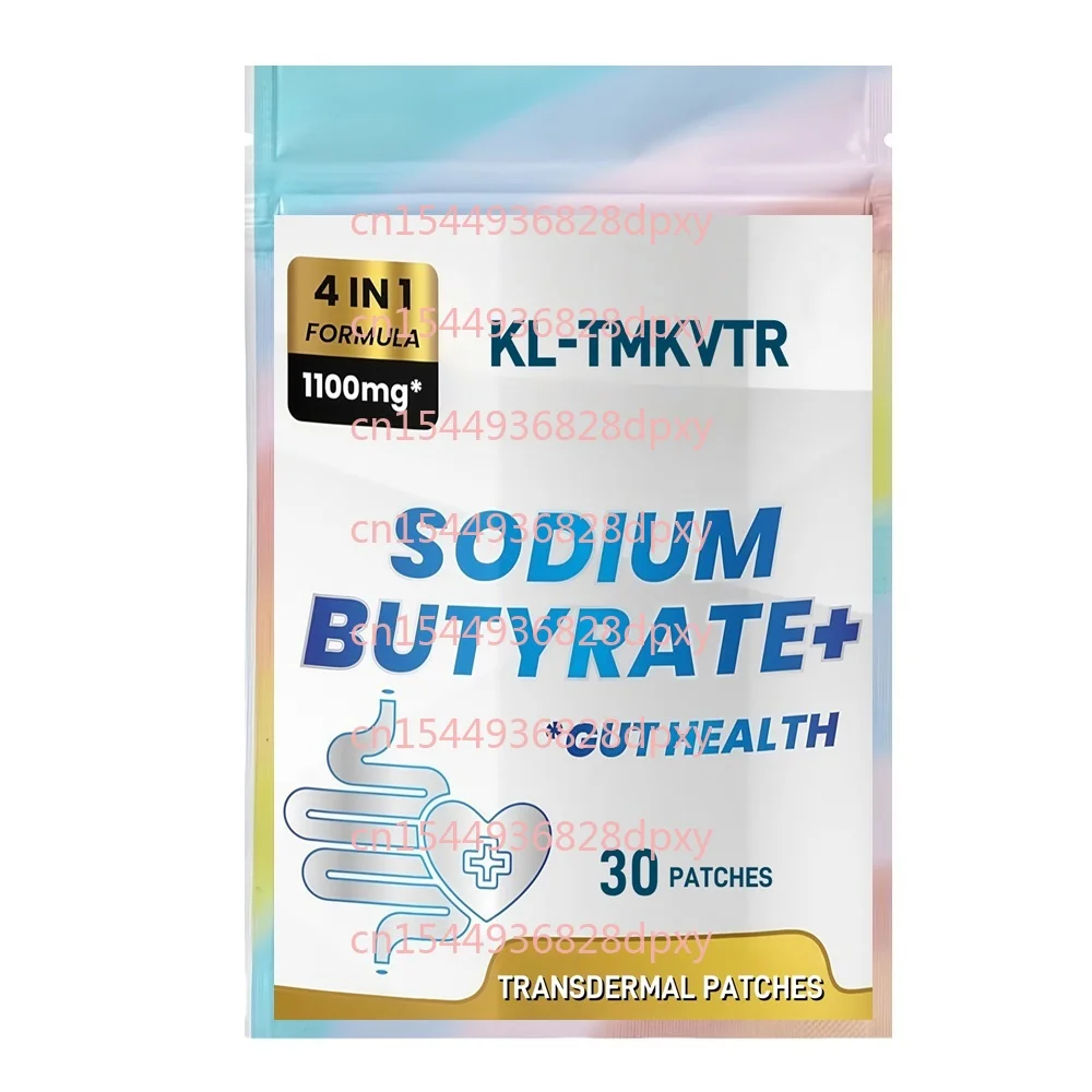 30 parches Parches transdermicos de butirato de sodio con - L-Glutamina, inulina prebiótica, mezcla probiótica para la salud intestinal