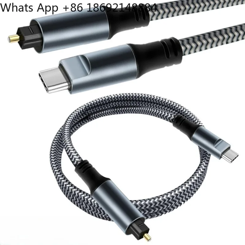 

USB-C male to TOSLINK fiber optic male USB-C device SPDIF that supports digital audio output