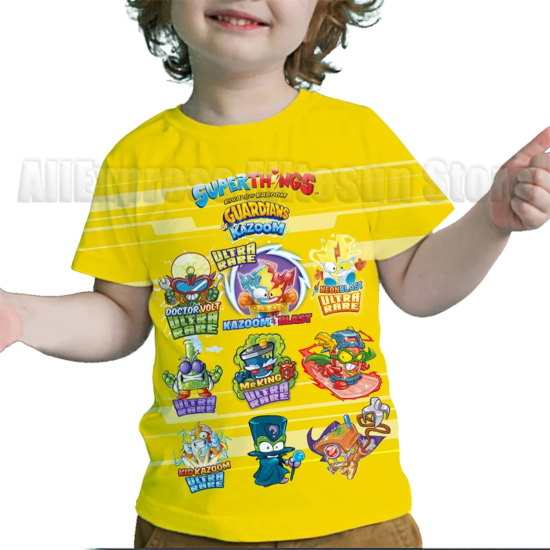 Super Zings 9 T shirt for Girls Boys Superthings Clothes Summer Short Sleeve 3D Tshirt Kids Cartoon Tee Tops Anime T-shirts