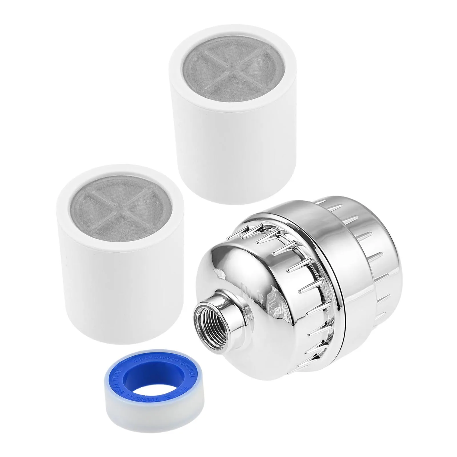 1Set 20 Stage Shower Filter 1/2 Filters Compatible with Rainfall Combo Shower Heads Handheld Wall-mounted with Rubber Washers