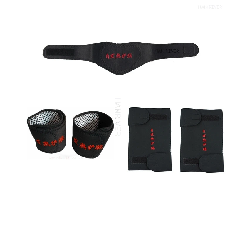 

1 Pair Tourmaline Self-heating Knee Protector Magnetic Therapy Knee Protective Belt Arthritis Brace Supports