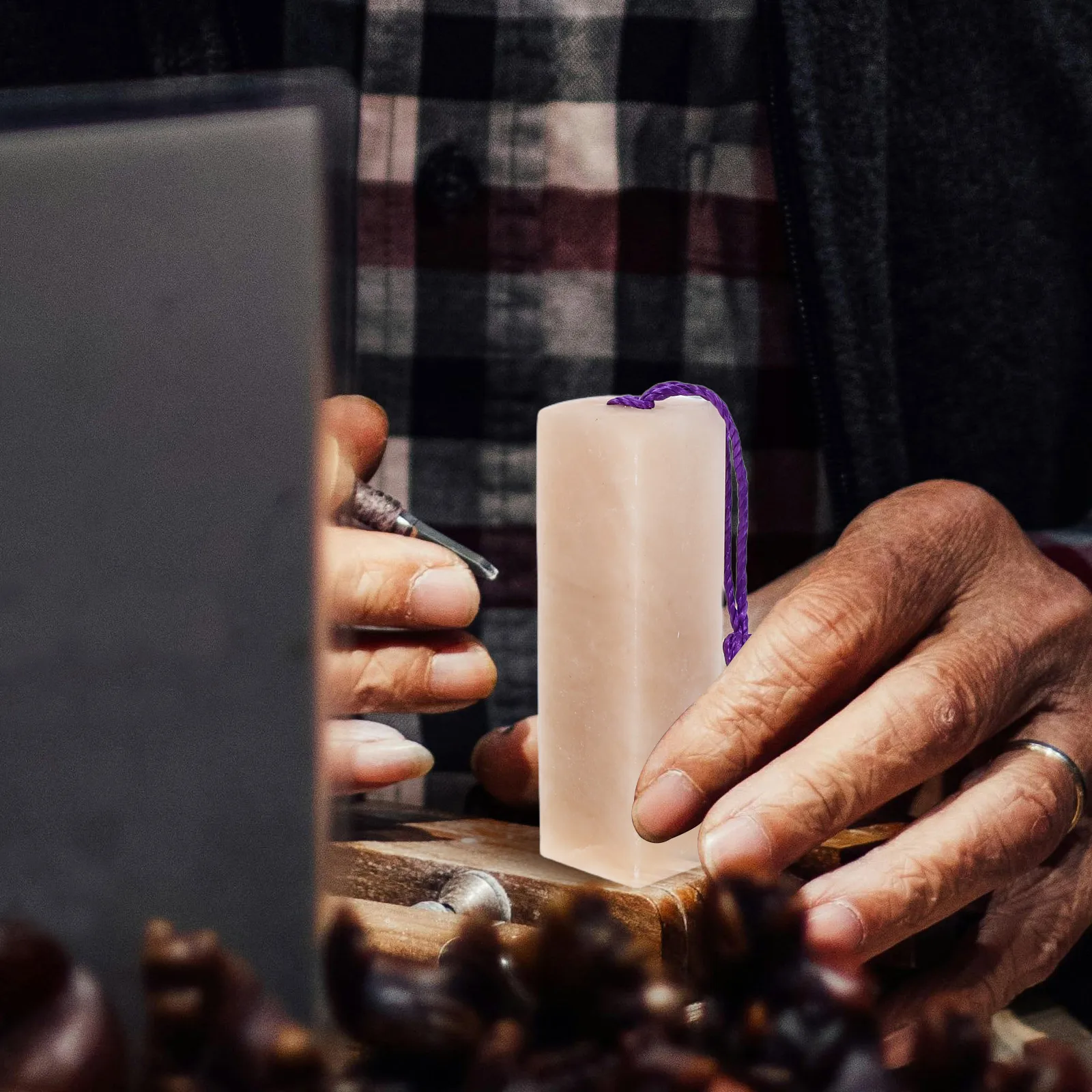 Creative Chinese Engraving Stone Beginner Art Tool Stone For Calligraphy Painting Engraving Space Saving Multi