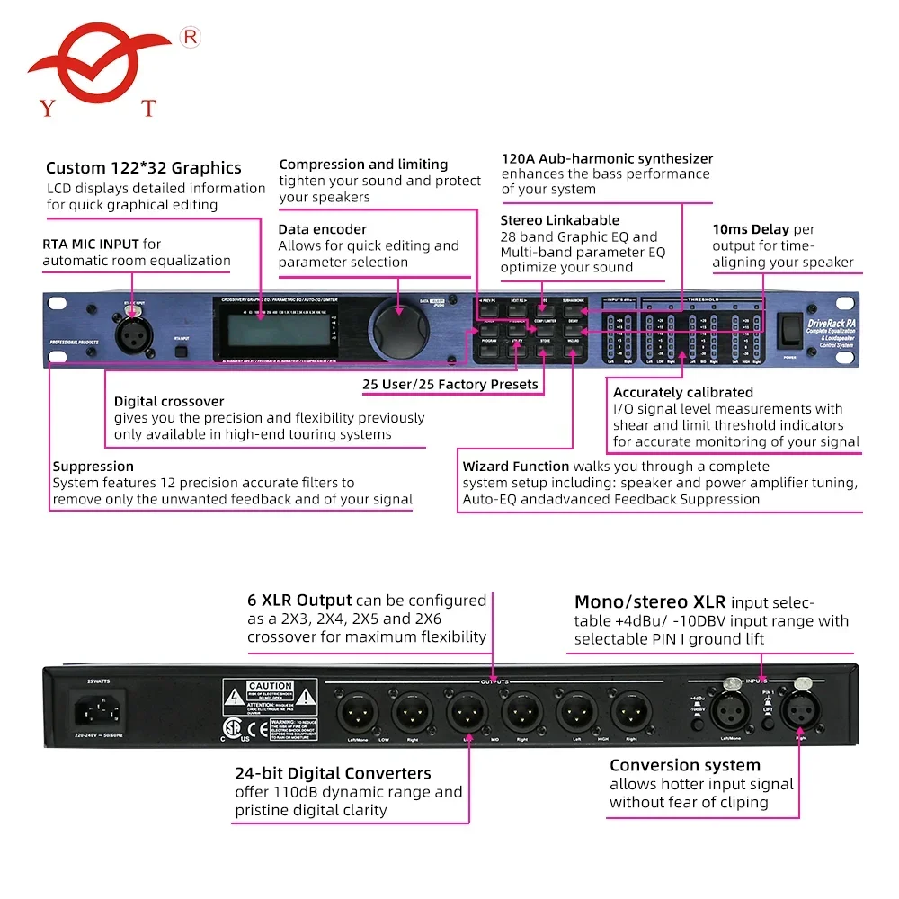 audio processor drive rack new driverack 260 PA digital with stable quality