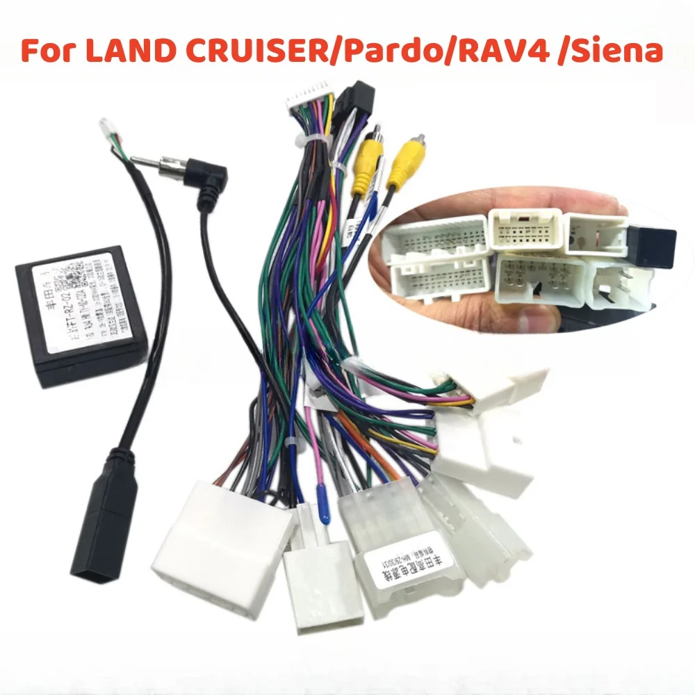 Car Audio Android 16-pinowy adapter kablowy z Canbus FT-RZ-02 do odbiornika Toyota Camry /Corolla /RAV4 / Prado / LAND CRUISER