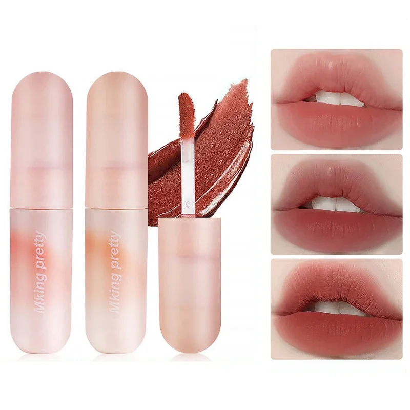 6 Colors Velvet Soft Mist Lipstick Lip Mud Moisturizing Waterproof Sustained Air Lip Glaze Women Matte Lips Makeup Cosmetics