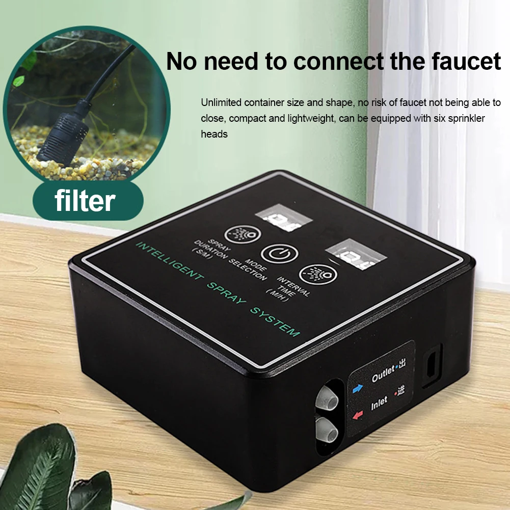 Reptile Fogger Smart Spray System 360°Adjustable Misting Nozzles Automatic Reptile Mister Fogger Humidifiers Mister Humidifiers