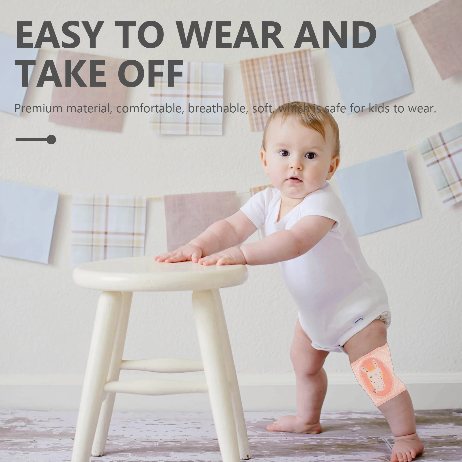 1 ペアベビー膝パッド通気性快適なソフトクロールプロテクター滑り止め幼児膝保護幼児クロールパッド