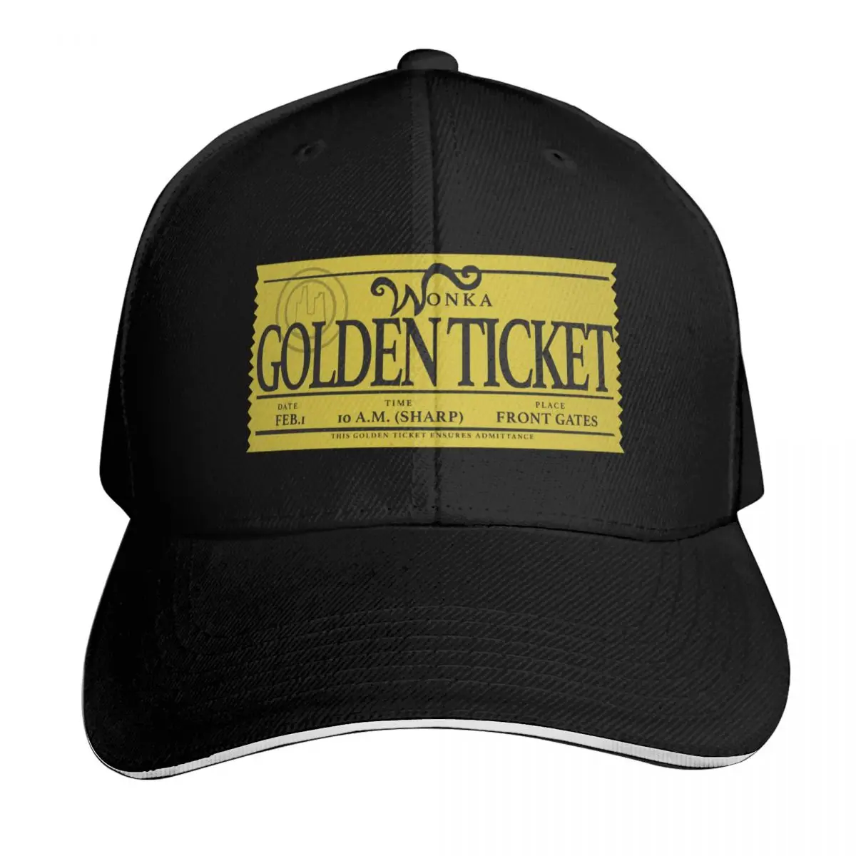 Golden Ticket Baseball Cap Trucker Cap Beach Outing Cosplay Hat Luxury Brand Women's 2026 Men's