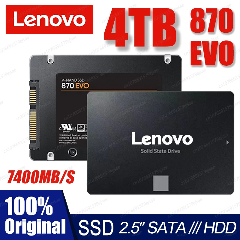 Lenovo 4TB SSD 870 EVO External Hard Disk Internal Hard Drive Sata3 Interface Portable High Speed Solid State Drive For Laptop