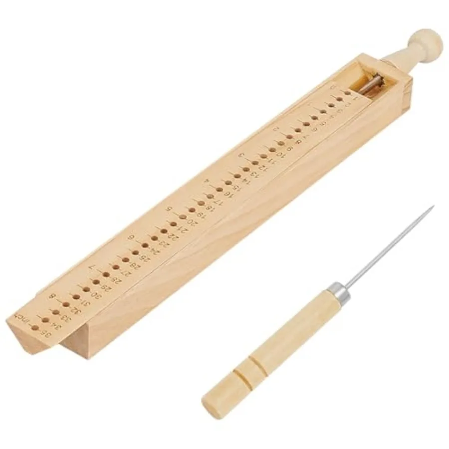 

Wood Bookbinding Punching Tool, Hand Account Binding Kit Bookbinding Supplies for DIY Crafts, Notebook, Journals, Planners