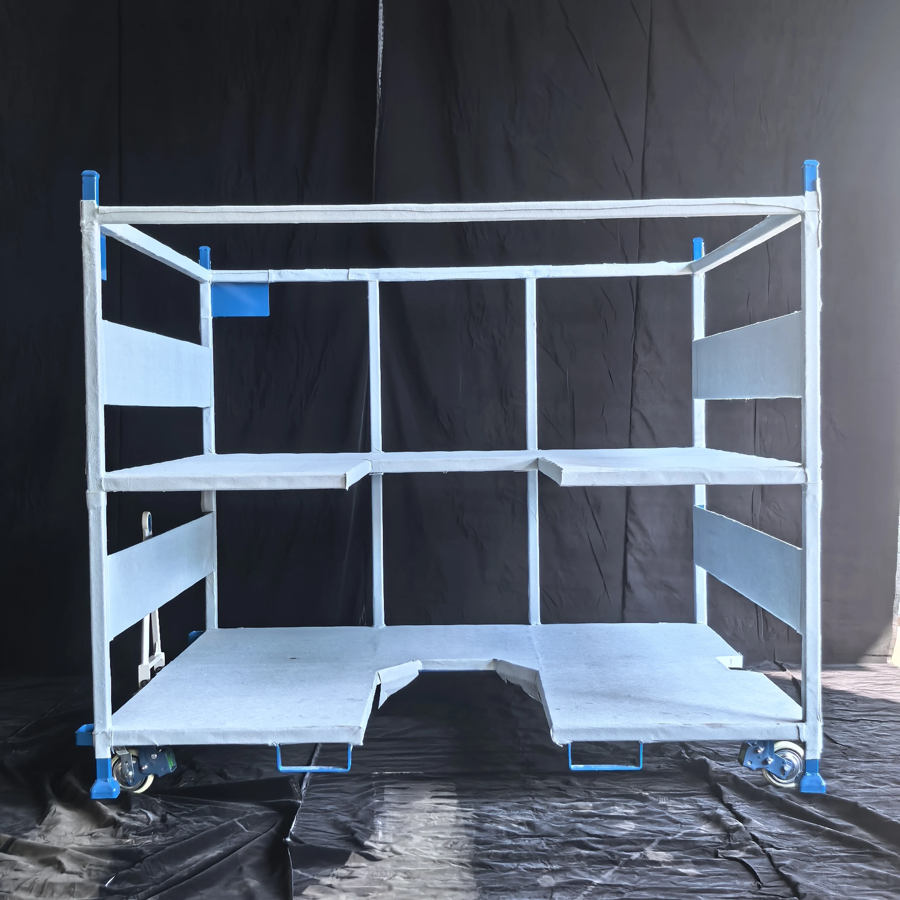 Bumper Transfer Rack with Shockproof Padding for Automotive Component Product Lines Heavy-Duty Frame for Internal Logistics