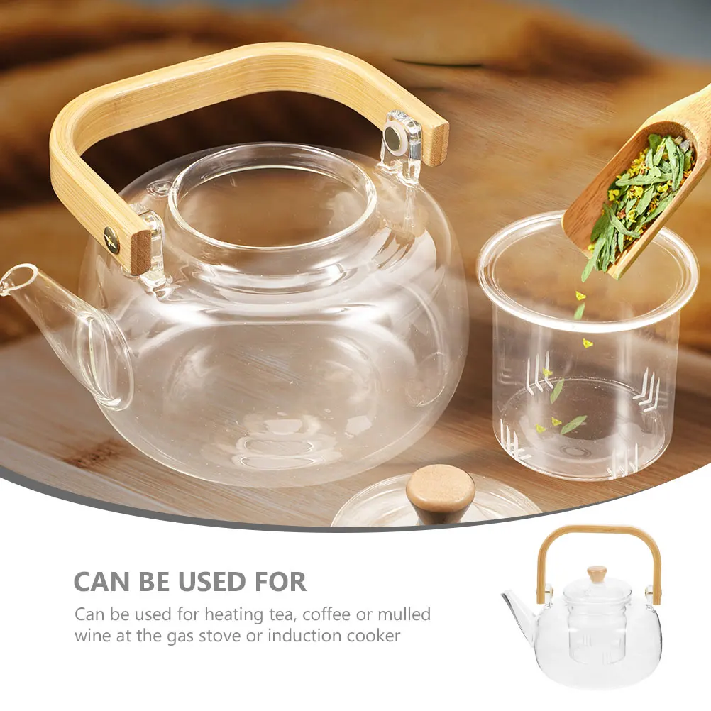 

Stainless Steel Glass Tea Kettle Household Coffee Pot Heat Resistant Borosilicate Tea Pot With Infuser For Home Restaurant Use
