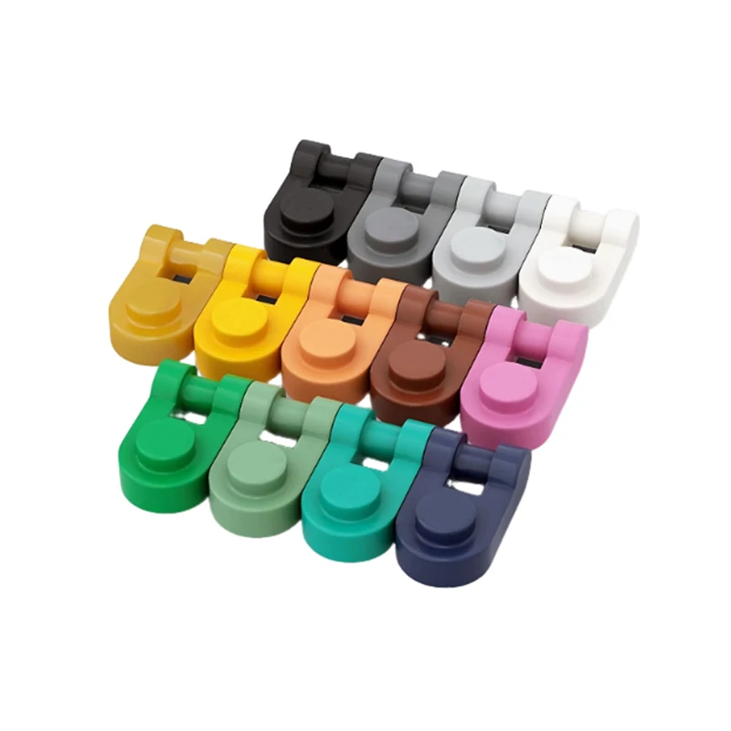 25 pièces MOC compatibles avec 26047 particules assemblées rondes 1x1 panneau, côté avec poignée de barre bloc partie jouet pour enfants