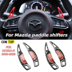 For Mazda Steering Wheel Paddle Shift Extension For Mazda 3 2020-2023 Carbon fiber pattern Paddle Shift 2023 Mazda 3 accessories