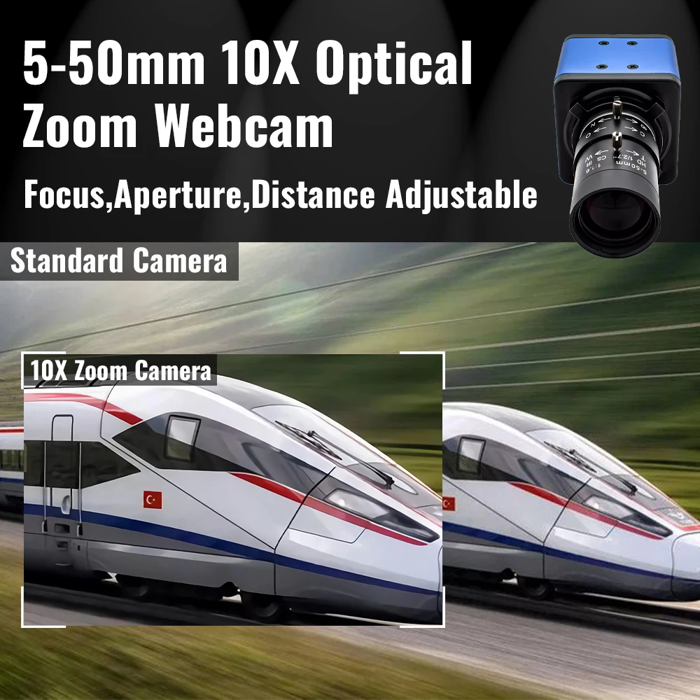 3.6-10mm POE IP Camera 3/4/5/8MP HD Security Camera Mini Metal Box With 10X Zoom Varifocal  Lens Support Onvif RTSP H.265 Webcam