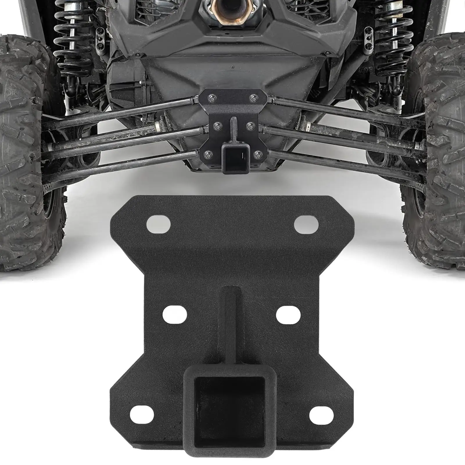 For for Can Am Maverick X3 UTV Steel Hitch Plate Matte Wrinkle Finish UTV Towing Receiver Replacement High Quality Parts