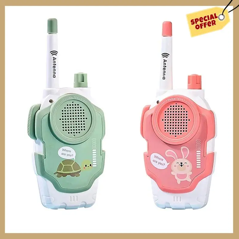 Rendimiento estable-Walkie Talkie para niños Walkie Talkie inalámbrico de dibujos animados 300M plástico portátil teléfono para niños Walkie Talkie juguete intercomunicador