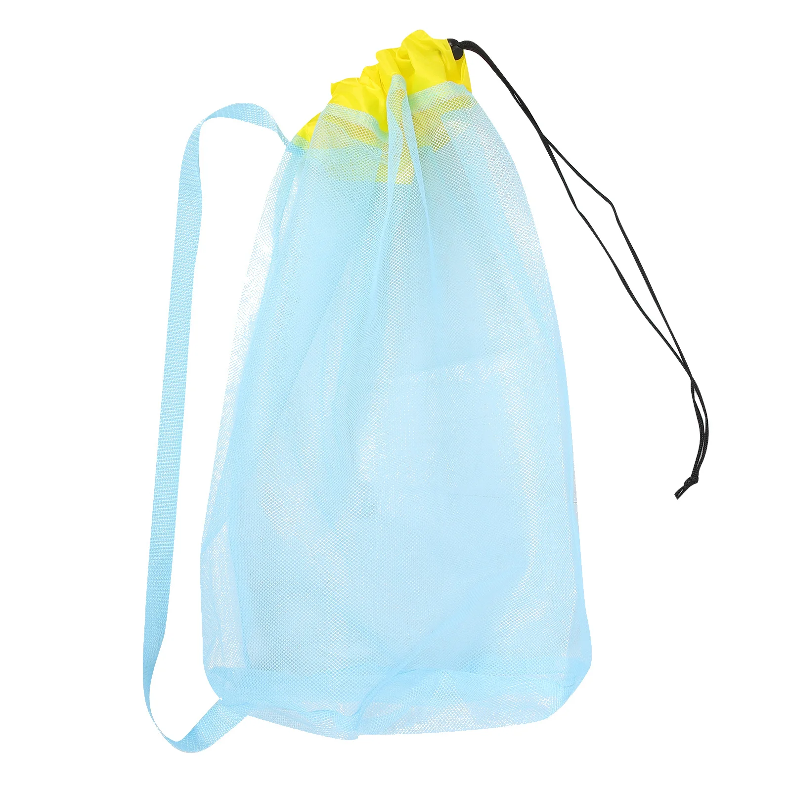 Bolsa de malla de playa con correas flexibles multiusos, cierre con cordón, adecuada para niños, niñas, viajes en la piscina, bolsa de playa para niños