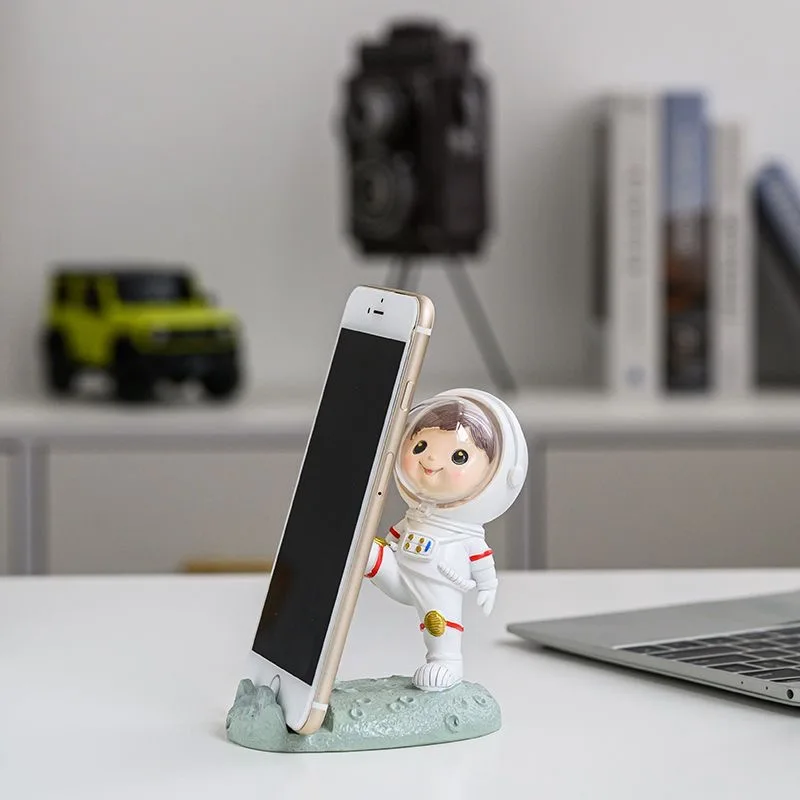 Astronaut Display Stand Handwerk 3D Telefon Ständer kreative Harz Telefon Ständer Desktop tragbare