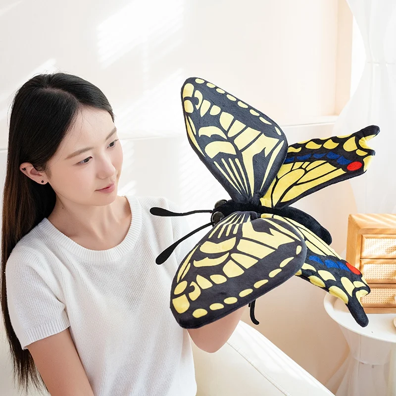 

Colorful Butterfly Pillow Decorative Animal Backpack Print Accent Pillow Stuffed Cushion Bed Bedroom Couch Room Decor