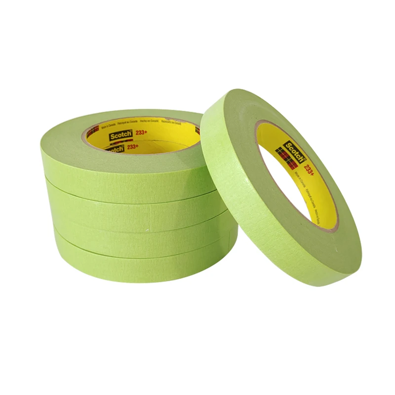 3M233+ Masking Tape Paint Spray Paint To Cover High Temperature Without Trace Without Glue 18mm*55m/Roll