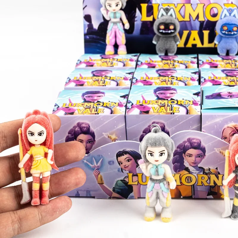 Figura de caçadores de pelúcia flocada K-POP, brinquedo colecionável de anime fofo para presentes de meninas, decoração de caixa cega surpresa para mesa de casa