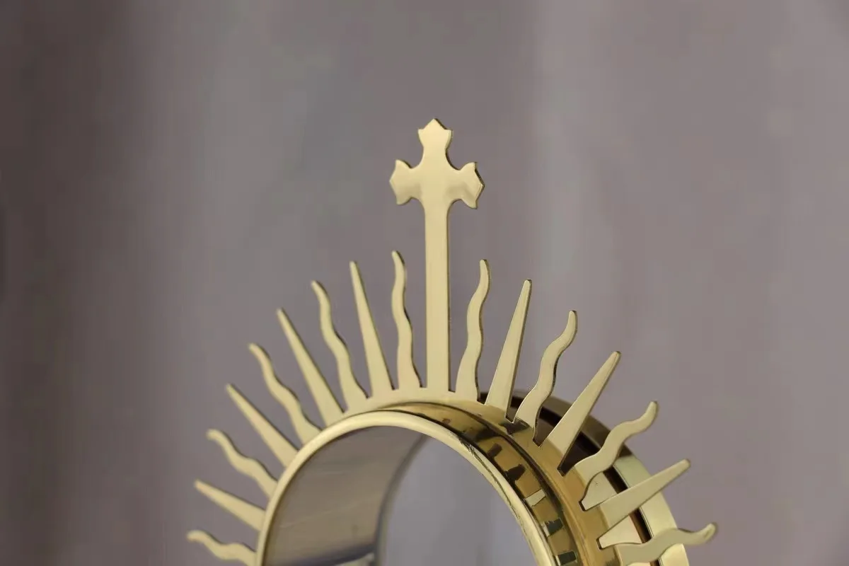 Catholic Monstrance Charm for First Communion, Reliquary Brass, Home Decoration, Church Supplies