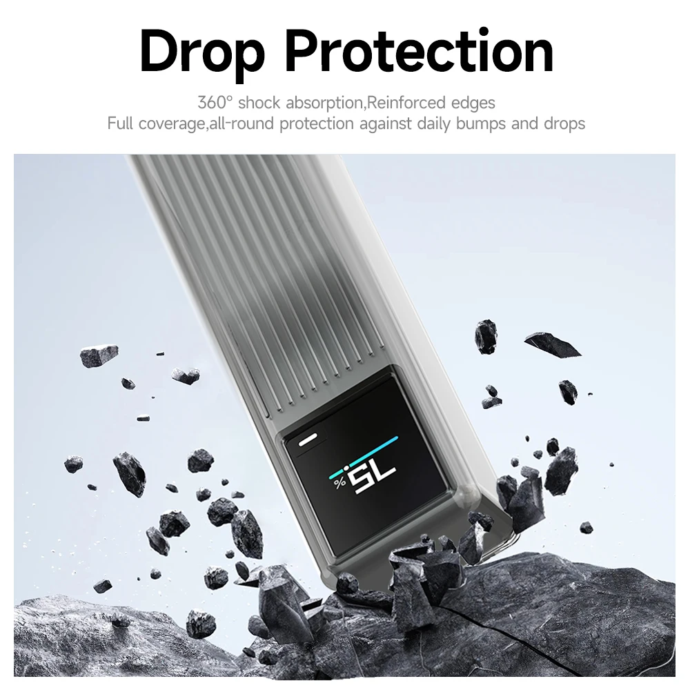 TPU Case Cover for Xiaomi 165W Power Bank Anti-Scratch Shockproof Protective Shell for Xiaomi 20000mAh PB1165MI Portable Charger