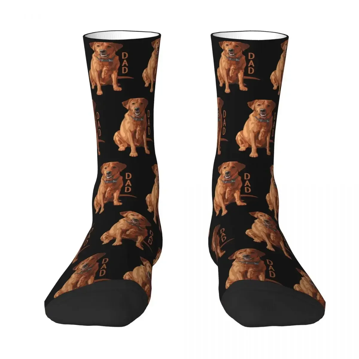 Lab Dad Fox Red Labrador Retriever Dog Socks Harajuku High Quality Stockings All Season Long Socks Accessories for Unisex