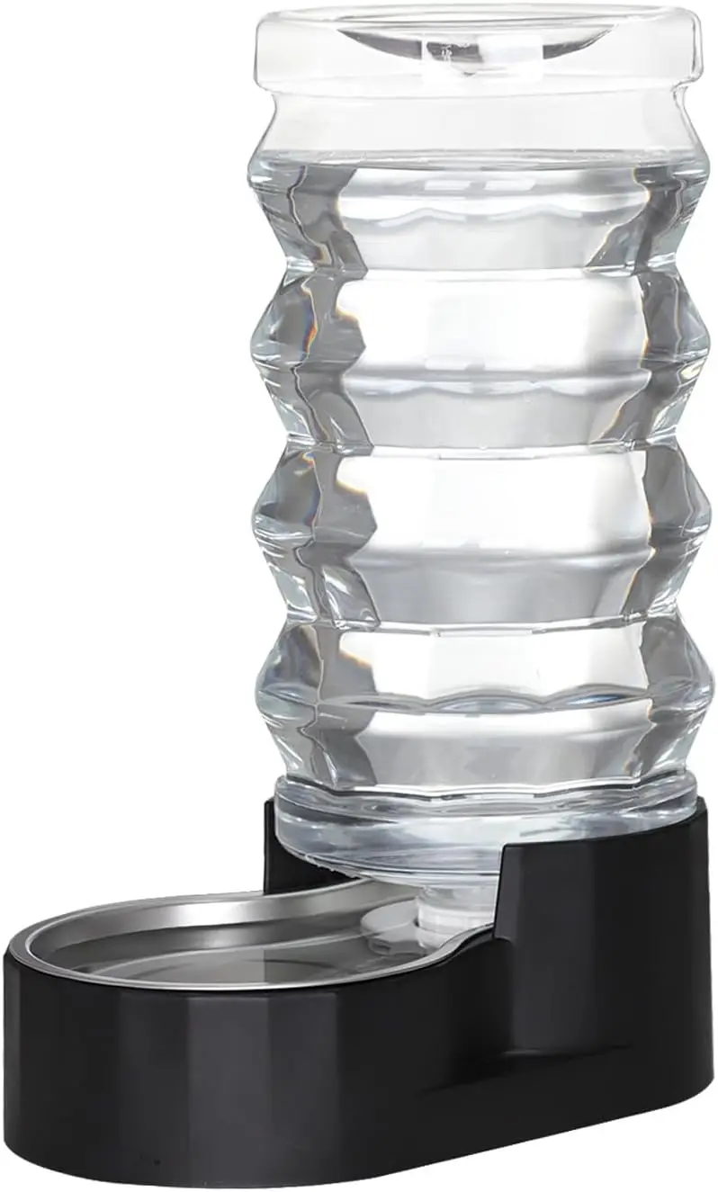 

Автоматический гравитационный диспенсер для воды для кошек: черная чаша из нержавеющей стали объемом 4 л для домашнего и наружного использования