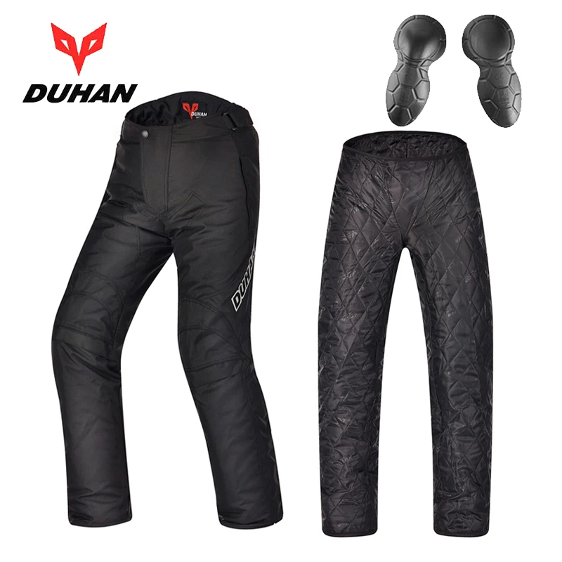 

Men‘s Motorcycle Pants CE Knee DUHAN Windproof Wearproof Oxford Motocross Biker Pants MotoTrousers Detachable thermal lining