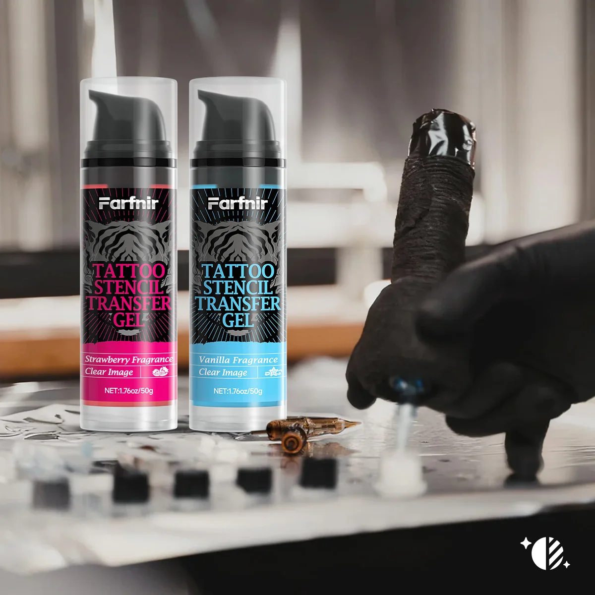 

1.76 oz/50 g Strawberry and Vanilla Tattoo Stencil Transfer Gel Kit, refreshing and non-sticky, a favorite among tattoo artists