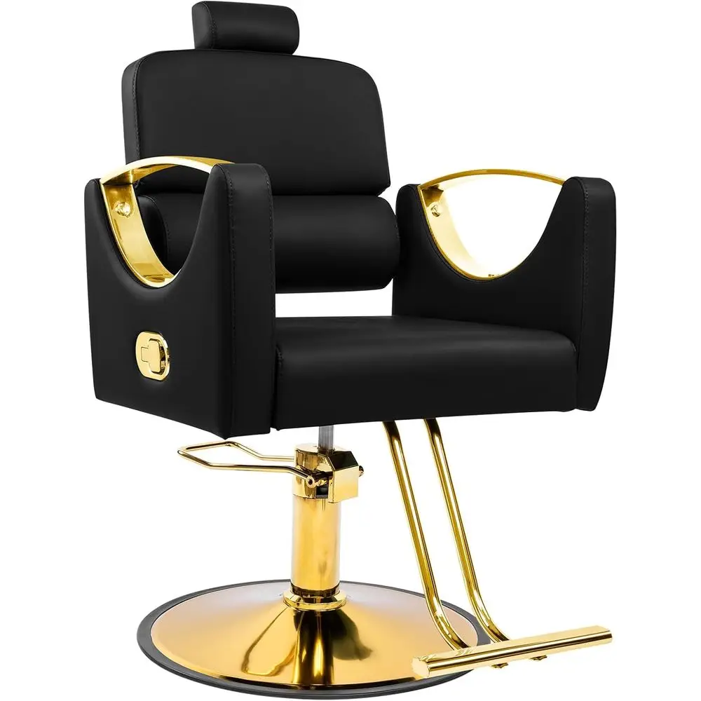 

Парикмахерское кресло для салона красоты, откидное кресло для барбершопа, вращающееся на 360° кресло для укладки волос с мощным гидравлическим насосом