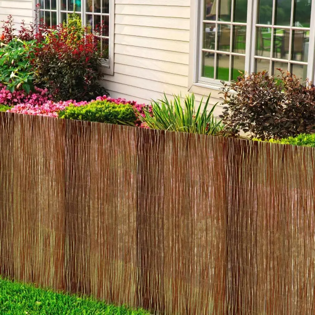 300x100 cm Willow Fence Panel for Garden Privacy & Decoration - Durable Outdoor Screen