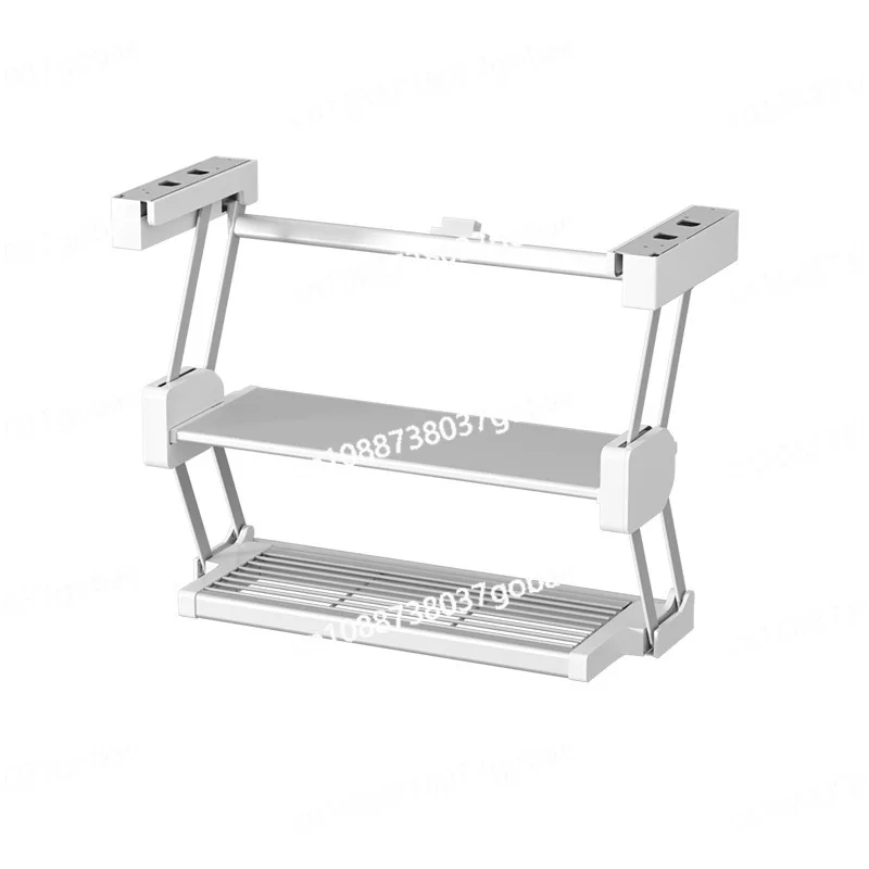 

Kitchen preparation rack Hanging cabinet Pull-down storage rack Wall-mounted