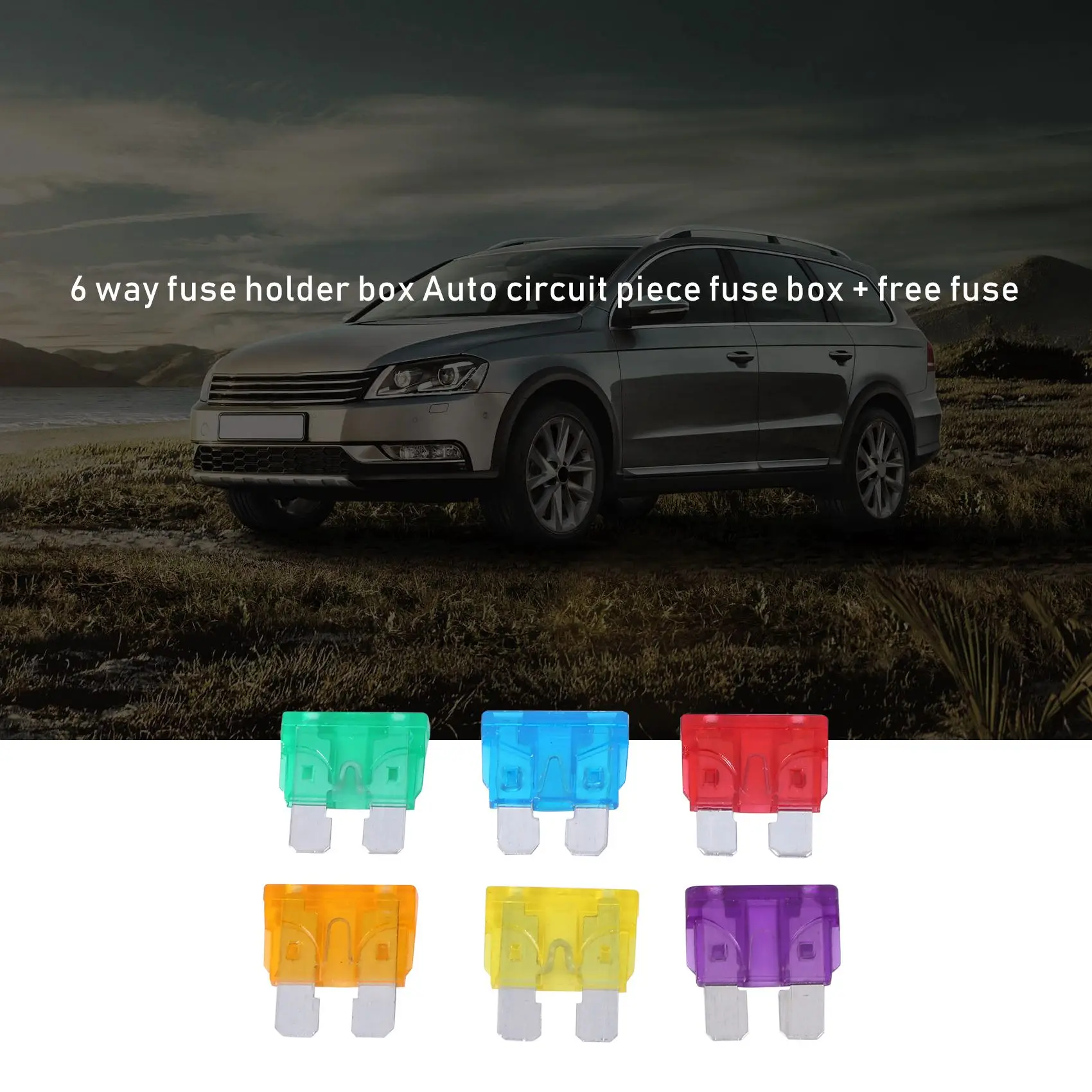 자동차 회로 블레이드 퓨즈 박스 블록, 6 웨이 퓨즈 거치대 박스, 미국 무료 퓨즈