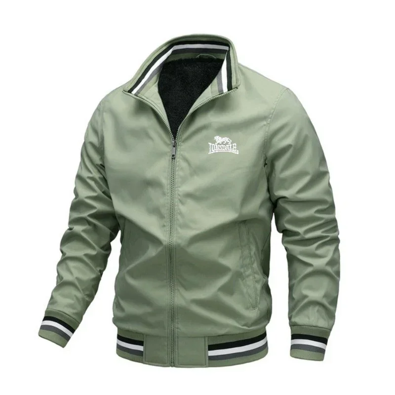 

Осенние и зимние мужские спортивные куртки на открытом воздухе, мужские повседневные и модные ветровки, фирменные куртки на молнии.