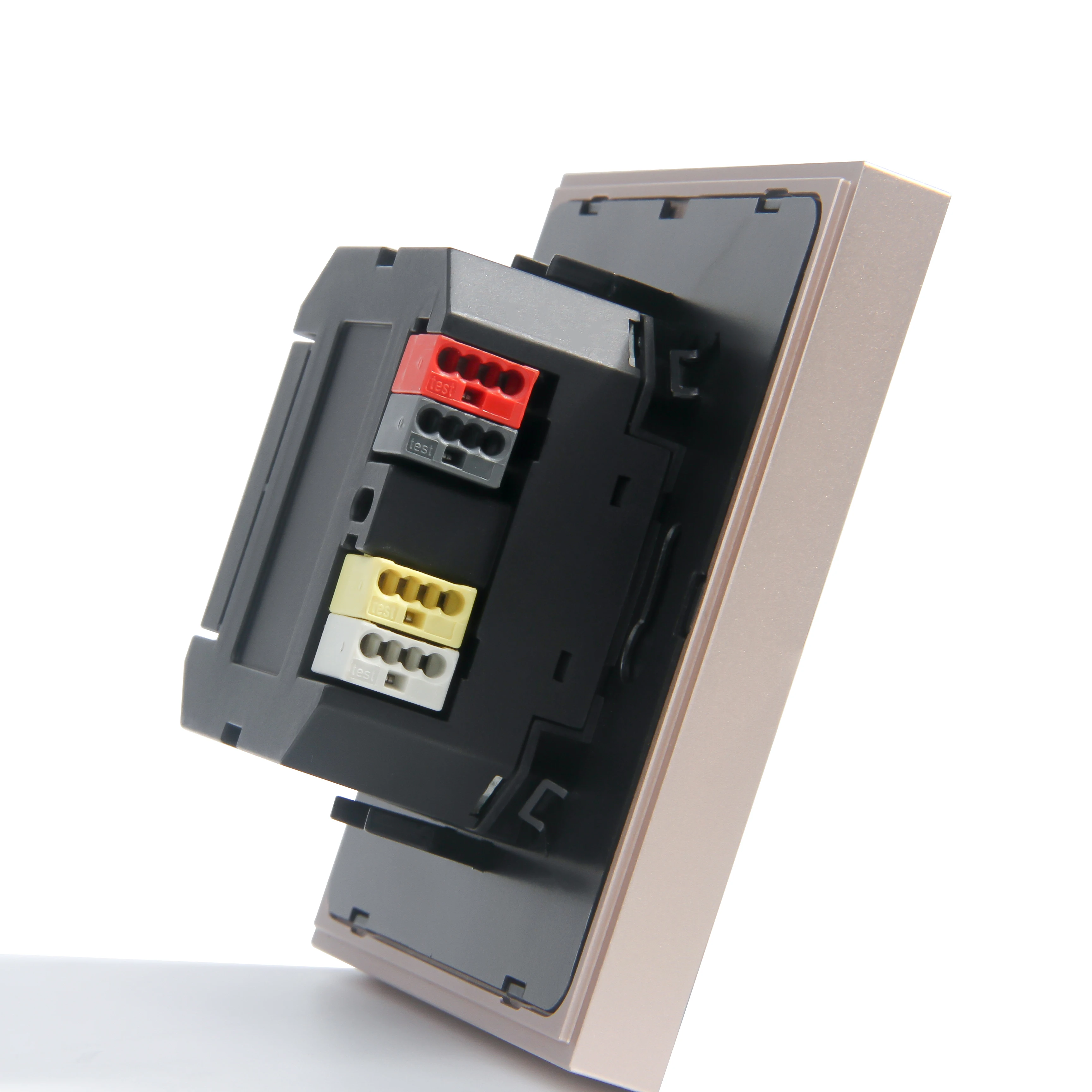 Interruptor de pared del hotel KNX Sistema de automatización inteligente Panel de botón de control de temperatura inteligente