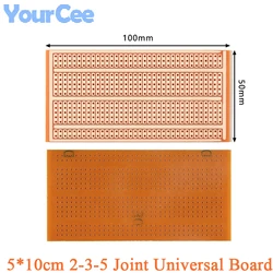 5pcs/1pc 5*10cm 2-3-5 Joint Universal Board PCB 5X10cm General Experimental Matrix Circuit Board Test Breadboard Connector Hole