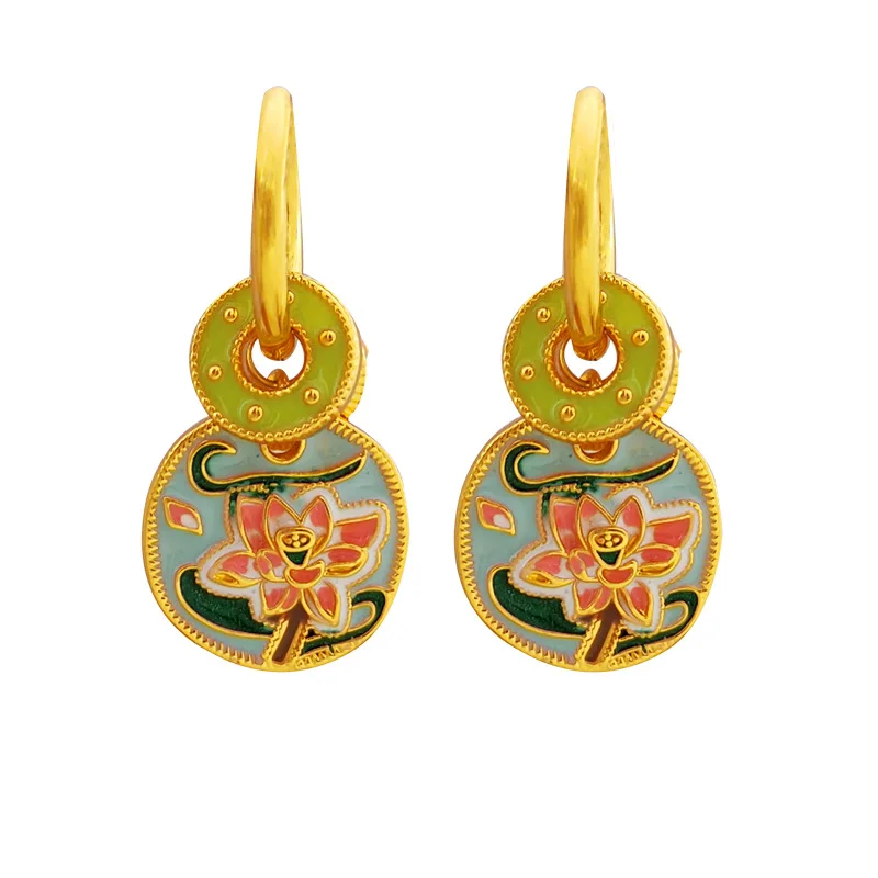 Fashion Jewelry Vintage Temperament Flower Earrings For Women Female Gifts Delicate Design Ear Accessories 2024 Trend New