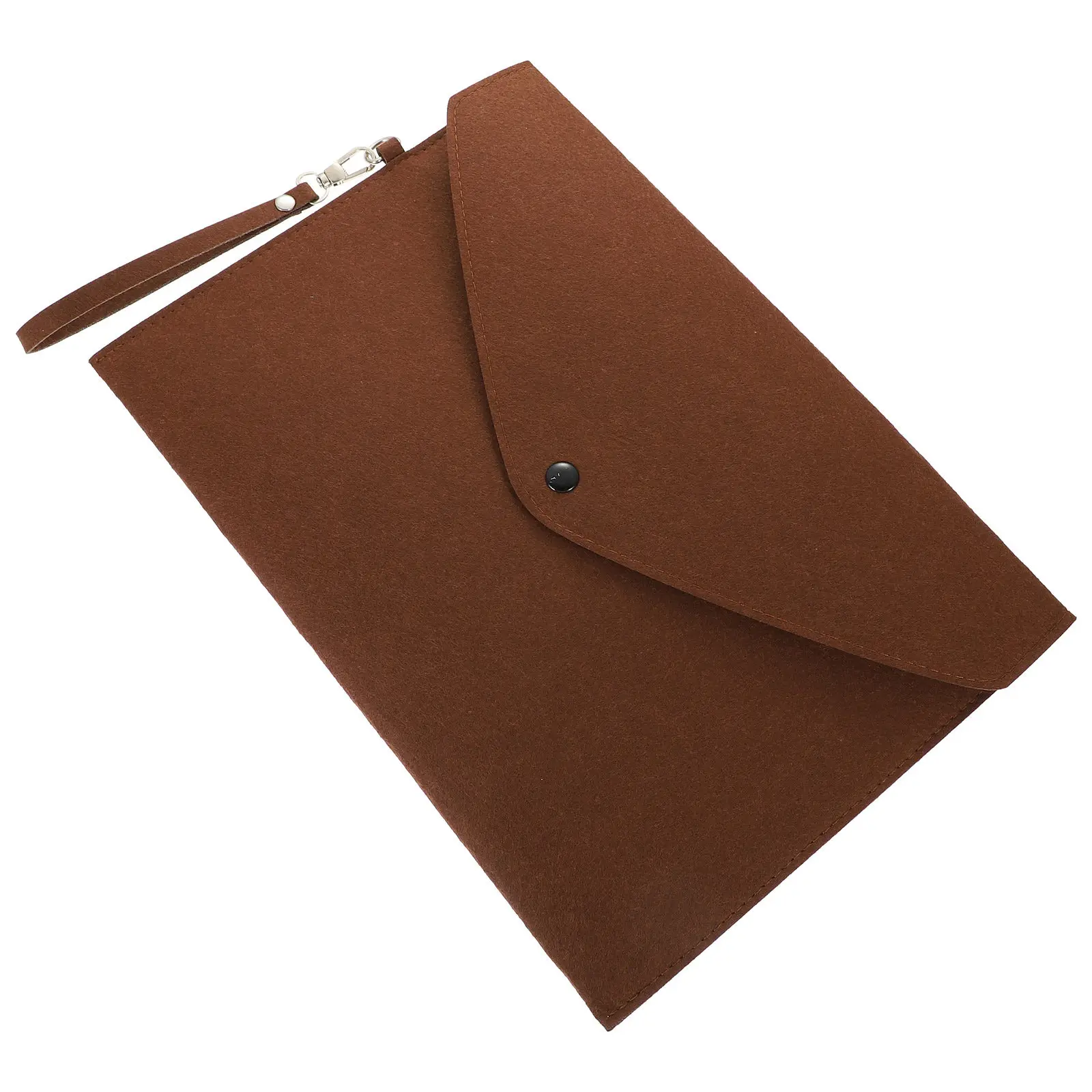 Business Felt File Folder A4 Document Organizer Office Felt File Bag Secure Clasp Paper Storage Portable Folder
