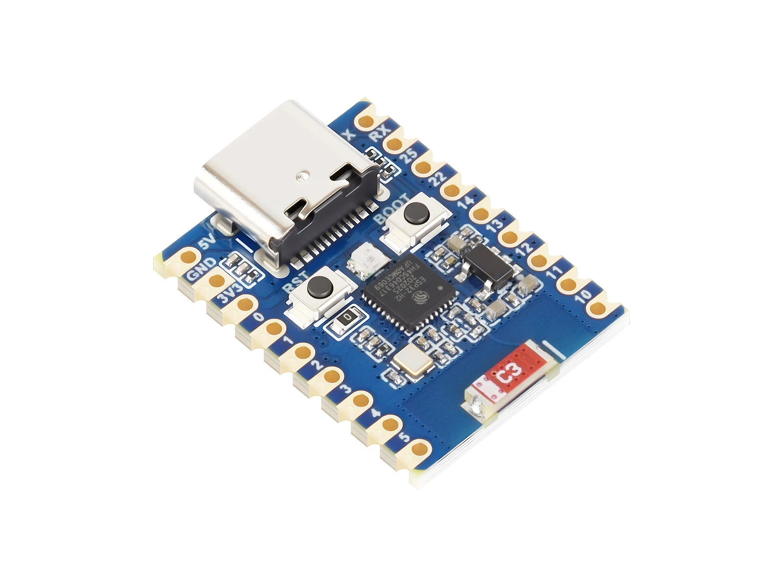 

Мини-плата разработки Waveshare ESP32-H2, встроенная ESP32-H2FH4S с процессором 96 МГц, встроенная флэш-память 4 МБ, поддерживает BLE/Zigbee