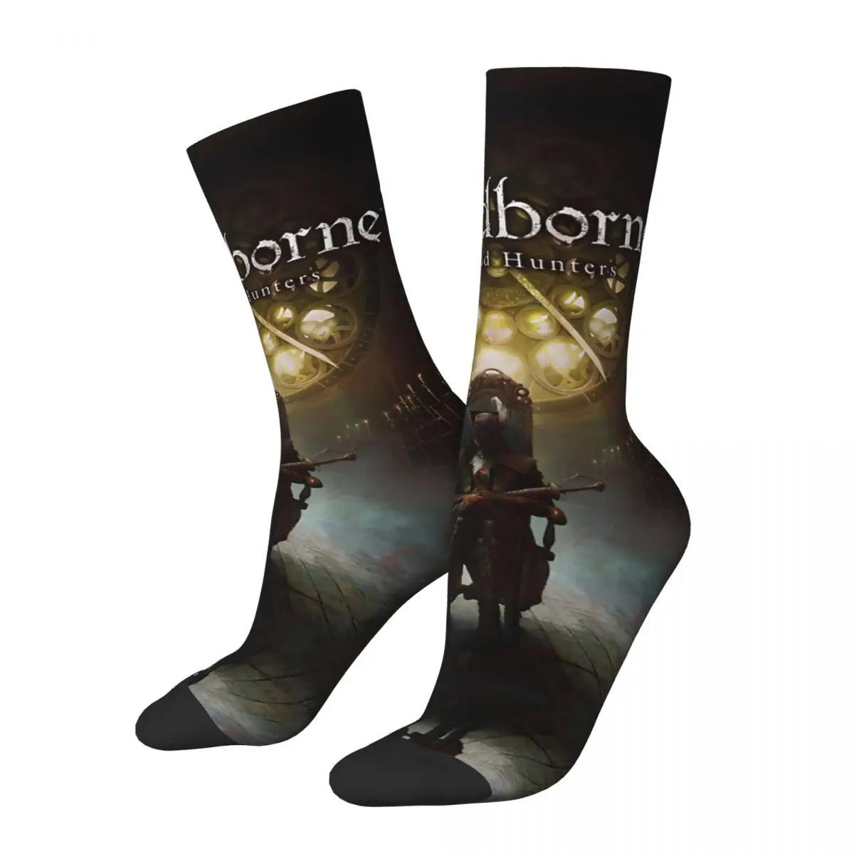 

Vintage Lady Maria Men's compression Socks Unisex Bloodborne Harajuku Pattern Printed Novelty Crew Sock