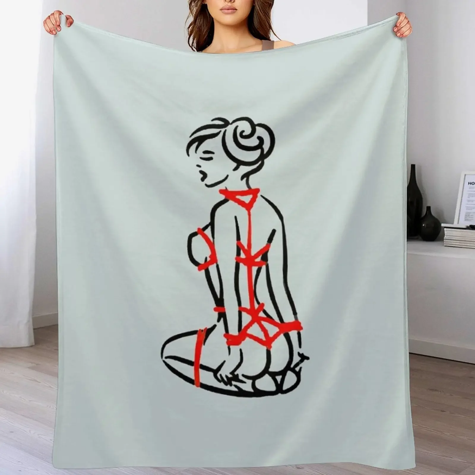 

Shibari Throw Blanket Portable Lightweight Blanket for Travel Camping